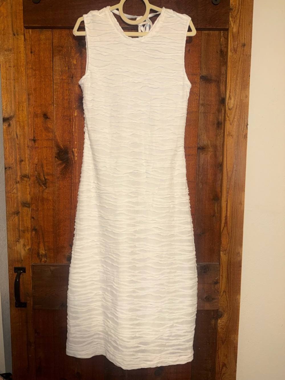 Proenza Schouler White Textured Sleeveless Midi Dress - Picture 2 of 5